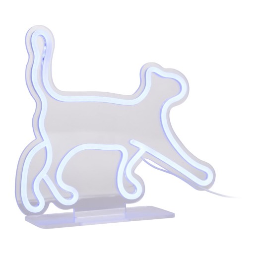 Decorațiune luminoasă neon albastră LED 5 W Walking Cat – Leitmotiv