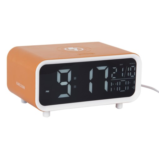 Ceas deșteptător cu încărcător wireless Chunky LED – Karlsson