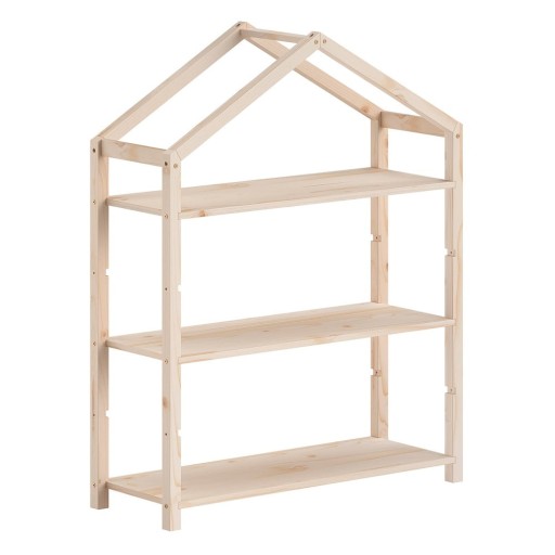 Bibliotecă de copii în culoare naturală din lemn de pin 111x141x40 cm Dallas – Vipack