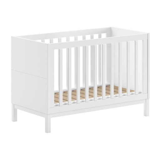 Pătuț alb din lemn de pin 60x120 cm Eva – Vipack