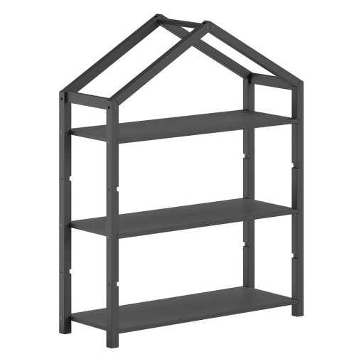 Bibliotecă de copii gri antracit din lemn de pin 111x141x40 cm Dallas – Vipack