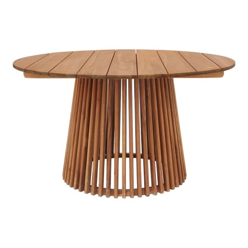 Masă de grădină rotundă din lemn de tec ø 120 cm Lorca – House Nordic
