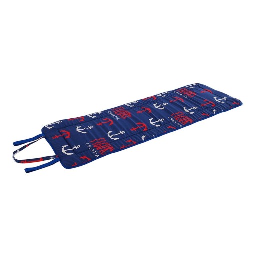 Pernă pentru scaun de grădină roșie/albastră pentru șezlong 52x148 cm Anchors – B.E.S.