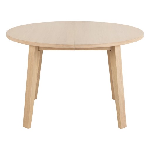 Masă de dining rotundă extensibilă cu blat cu aspect de lemn de stejar ø 120 cm A-Line – Actona