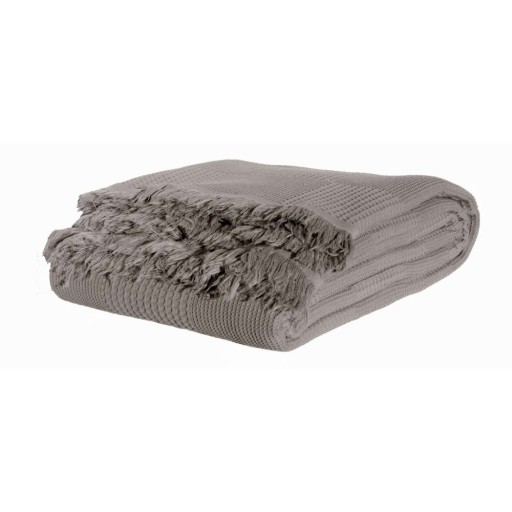 Cuvertură gri din bumbac 140x200 cm Russel – Mijolnir