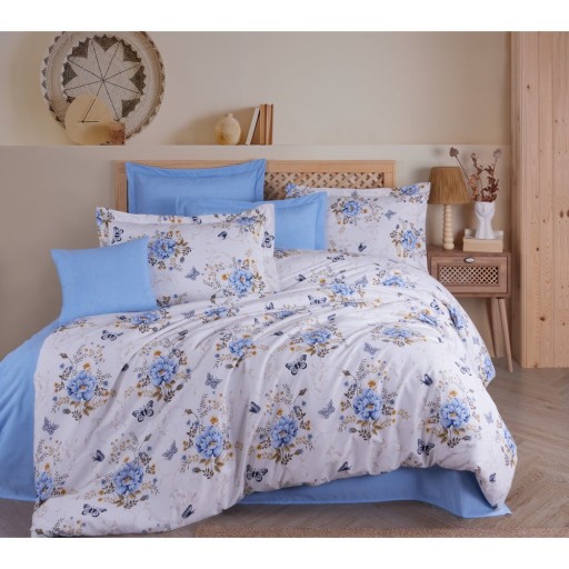 Lenjerie de pat albă din bumbac ranforcé pentru pat dublu 200x200 cm Aylin – Mijolnir