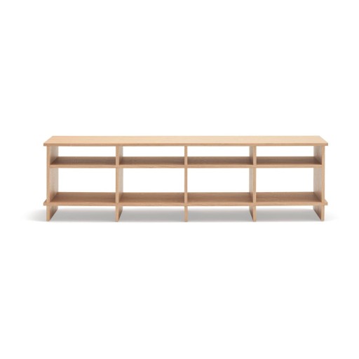 Comodă TV în culoare naturală cu aspect de lemn de stejar 180x50x40 cm Inari – Teulat