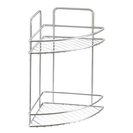 Raft pentru baie argintiu lucios din oțel Luxy – Metaltex