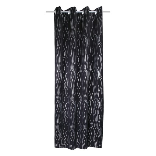 Draperie neagră 135x245 cm Waves – Sehlbach