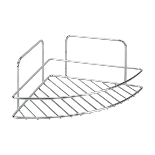 Raft pentru baie argintiu lucios din oțel Luxy – Metaltex