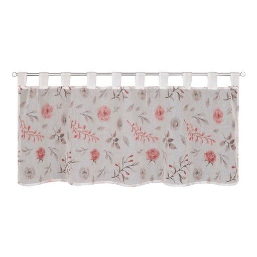 Perdea albă-roz 135x45 cm Rose – Sehlbach