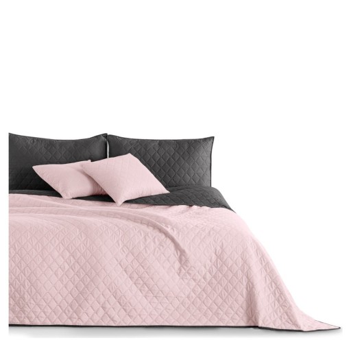Cuvertură din microfibră cu două fețe, roz-negru, 260 x 280 cm Axel - DecoKing