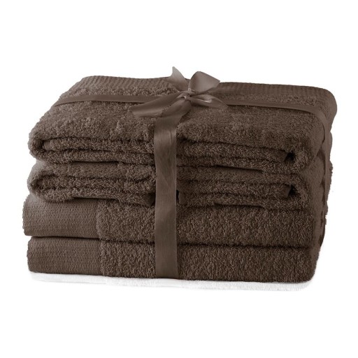 Prosoape de baie maro 6 buc. din bumbac frotir Amari – AmeliaHome
