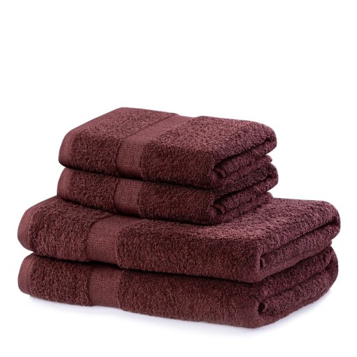 Prosoape de baie maro 4 buc. din bumbac frotir Marina – DecoKing