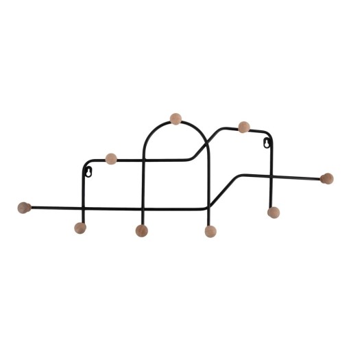 Cuier de perete negru din metal 71 cm Maze – PT LIVING