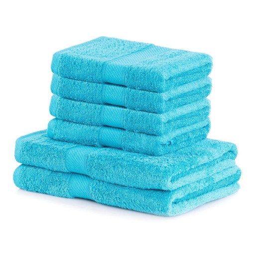 Set 6 prosoape DecoKing Bamby Turquoise, turcoaz