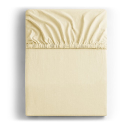 Cearșaf de pat DecoKing Amber Collection, 220-240 x 200 cm, crem