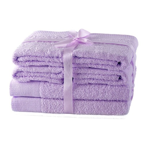 Prosoape de baie mov lavandă 6 buc. din bumbac frotir Amari – AmeliaHome