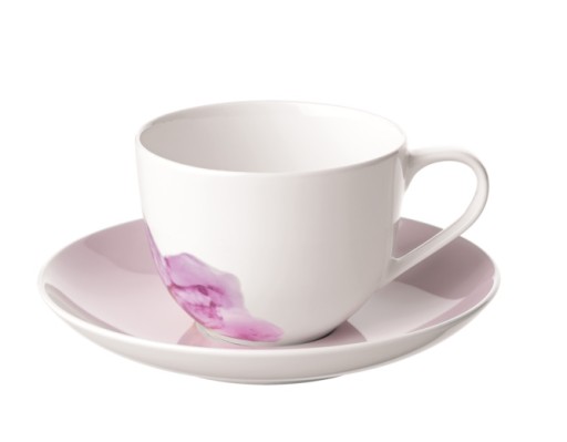 Ceasca si farfuriuta cafea Villeroy & Boch Rose Garden roz