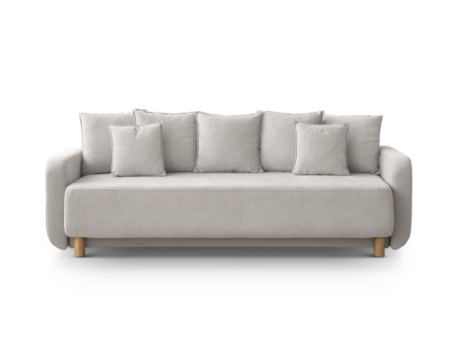 Canapea extensibila 3 locuri, cu lada depozitare, Elen-211, Micadoni Home, 231x106x86 cm, tesatura structurata chenille, bej