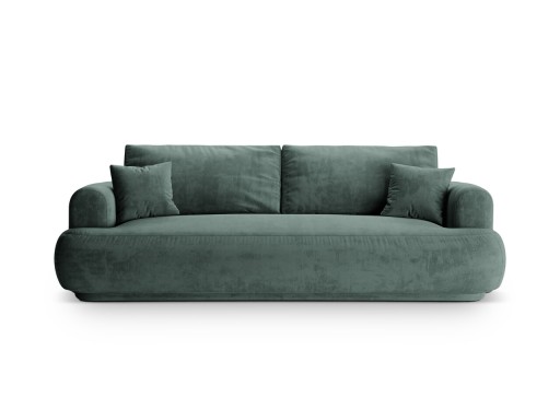Canapea extensibila 3 locuri, Ella-120, Micadoni Home, 253x108x94 cm, catifea, petrol