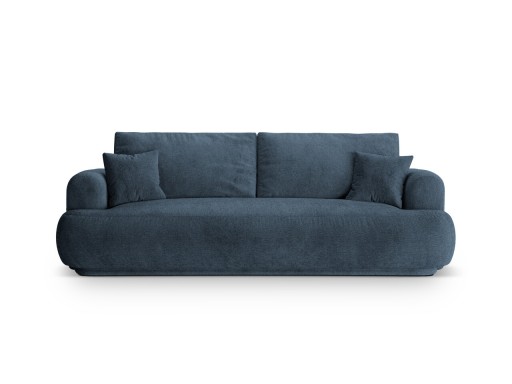 Canapea extensibila 3 locuri, Ella-193, Micadoni Home, 253x108x94 cm, tesatura structurata chenille, albastru inchis