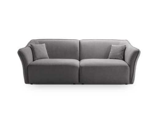 Canapea 3 locuri, Hailey, Micadoni Home, 206x102x79 cm, tesatura boucle, caramiziu