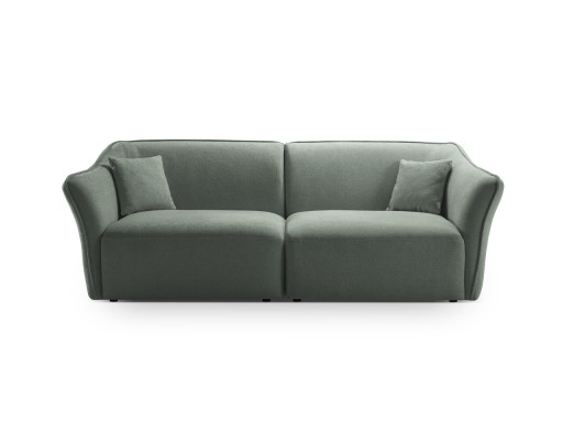 Canapea 3 locuri, Hailey, Micadoni Home, 206x102x79 cm, tesatura boucle, grafit
