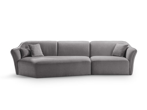 Coltar stanga 5 locuri, Hailey, Micadoni Home, 292x138x79 cm, tesatura boucle, caramiziu