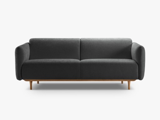 Canapea 3 locuri, Noomi-215, Micadoni Home, 196x94x75 cm, tesatura structurata chenille, grafit