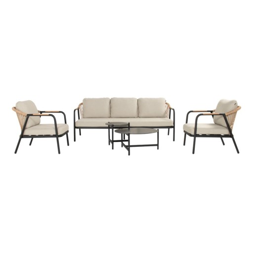 Set mobilier de grădină bej din aluminiu pentru 5 persoane Nice – Hartman