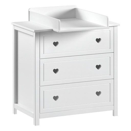 Comodă de copii albă cu masă de schimbat 90x103x73 cm Amori – Vipack