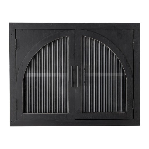 Vitrină neagră din lemn de brad suspendată 62x49x23 cm Lario – Bloomingville
