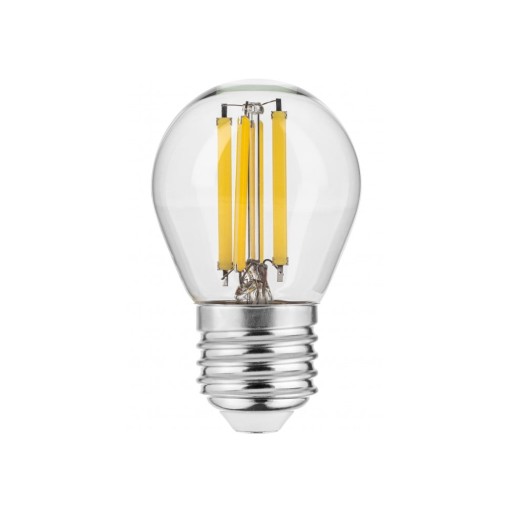 Bec cu filament E27, cu lumină albă caldă 6 W – GTV