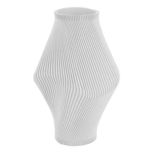 Vază albă din polirășină (înălțime 30 cm) Twisted Rib – PT LIVING