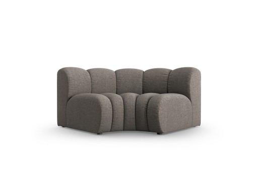 Modul pentru canapea, 1 loc, Lupine-140, Micadoni Home, 185x95x70 cm, tesatura chenille din poliester, gri