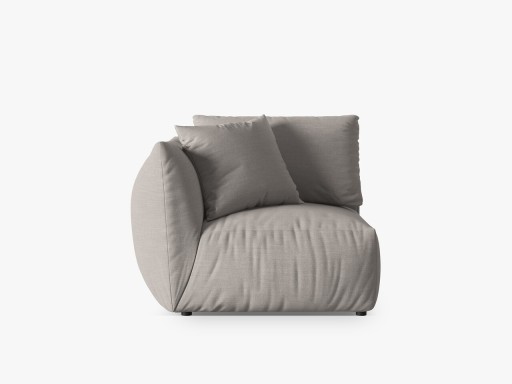 Modul stanga pentru canapea, 1 loc, Chris-259, Micadoni Home, 110x100x80 cm, tesatura structurata chenille, natural