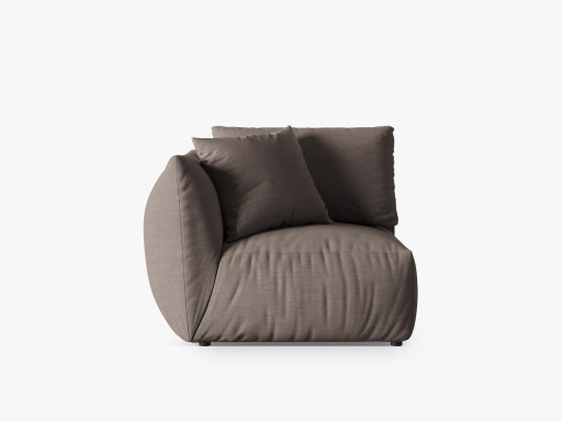 Modul stanga pentru canapea, 1 loc, Chris-259, Micadoni Home, 110x100x80 cm, tesatura structurata chenille, bej sand