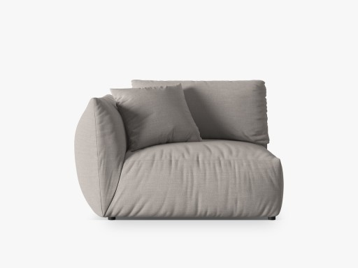 Modul stanga pentru canapea, 1 loc, Chris-259, Micadoni Home, 130x100x80 cm, tesatura structurata chenille, natural