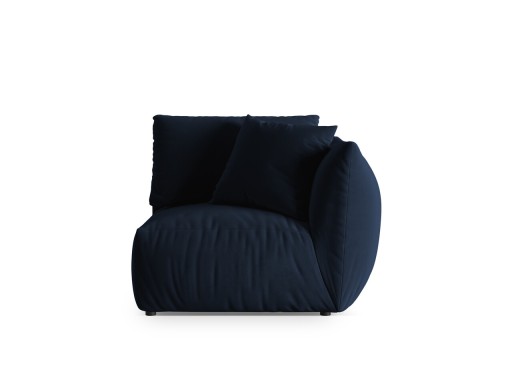 Modul dreapta pentru canapea, 1 loc, Chris-184, Micadoni Home, 110x100x80 cm, catifea, albastru regal