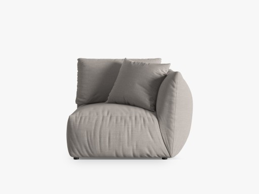 Modul dreapta pentru canapea, 1 loc, Chris-259, Micadoni Home, 110x100x80 cm, tesatura structurata chenille, natural