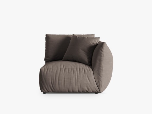 Modul dreapta pentru canapea, 1 loc, Chris-259, Micadoni Home, 110x100x80 cm, tesatura structurata chenille, bej sand
