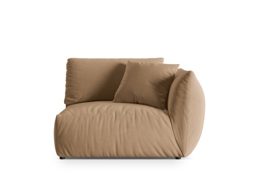 Modul dreapta pentru canapea, 1 loc, Chris-184, Micadoni Home, 130x100x80 cm, catifea, bej sand