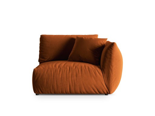 Modul dreapta pentru canapea, 1 loc, Chris-184, Micadoni Home, 130x100x80 cm, catifea, teracota