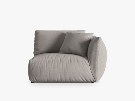Modul dreapta pentru canapea, 1 loc, Chris-259, Micadoni Home, 130x100x80 cm, tesatura structurata chenille, natural
