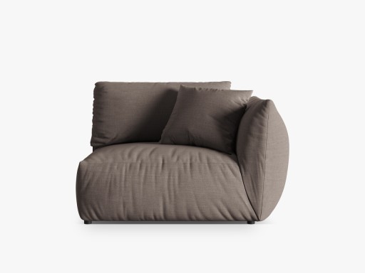 Modul dreapta pentru canapea, 1 loc, Chris-259, Micadoni Home, 130x100x80 cm, tesatura structurata chenille, bej sand