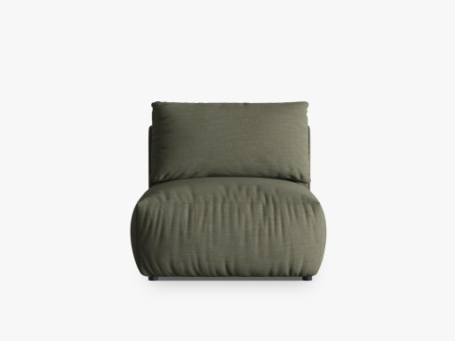 Modul pentru canapea, 1 loc, Chris-259, Micadoni Home, 100x85x80 cm, tesatura structurata chenille, verde deschis