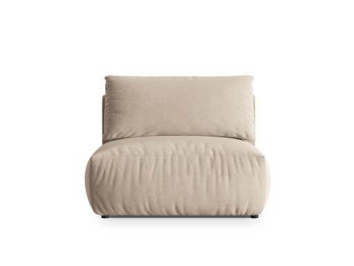 Modul pentru canapea, 1 loc, Chris-184, Micadoni Home, 105x100x80 cm, catifea, ecru