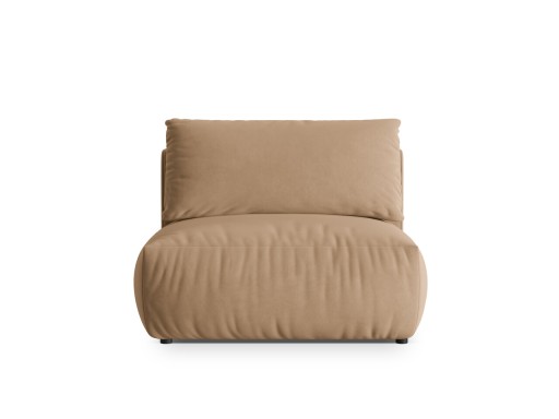 Modul pentru canapea, 1 loc, Chris-184, Micadoni Home, 105x100x80 cm, catifea, bej sand