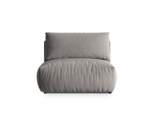 Modul pentru canapea, 1 loc, Chris-184, Micadoni Home, 105x100x80 cm, catifea, gri